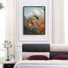 Martin Johnson Heade,Two Hooded Visorbearer Hummingbirds,large wall art,framed wall art,canvas wall art,large canvas,M6381