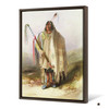 Karl Bodmer,Pehriska Ruhpa Hidatsa Warrior,large wall art,framed wall art,canvas wall art,large canvas,M6295