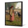 Jean-Francois Millet,Young Girl Guarding her Sheep, 1862,large wall art,framed wall art,canvas wall art,large canvas,M6173