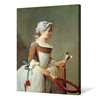 Jean-Baptiste Simeon Chardin,Girl with Racket and Shuttlecock,large wall art,framed wall art,canvas wall art,large canvas,M6168
