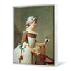 Jean-Baptiste Simeon Chardin,Girl with Racket and Shuttlecock,large wall art,framed wall art,canvas wall art,large canvas,M6168