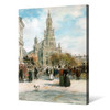 Jean Francois Raffaelli,La Place de Trinite Pastel,large wall art,framed wall art,canvas wall art,large canvas,M6147