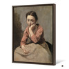 Jean Baptiste Camille Corot,Pensive Young Woman,large wall art,framed wall art,canvas wall art,large canvas,M6128