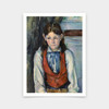 Paul Cezanne,Boy in a Red Vest,art prints,Vintage art,canvas wall art,famous art prints,V6519