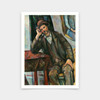 Paul Cezanne,Man Smoking a Pipe,art prints,Vintage art,canvas wall art,famous art prints,V6528