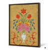 Indian Paintings,Vase with flower arrangement and scrollwork,large wall art,framed wall art,canvas wall art,large canvas,M6055