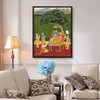Indian Paintings,Rama Durbar Deogarh Mewar,large wall art,framed wall art,canvas wall art,large canvas,M6048