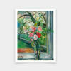 Suzanne Valadon,Flowers in front of a Window,art prints,Vintage art,canvas wall art,famous art prints,q666