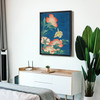 Hokusai,Peonies and Canary,japanese painting,large wall art,framed wall art,canvas wall art,large canvas,M6027