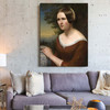 Hedevig Lund,Portrait of a woman,large wall art,framed wall art,canvas wall art,large canvas,M5942
