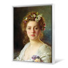 Gustave Jacquet,Flora,A beautiful portrait of a woman,large wall art,framed wall art,canvas wall art,large canvas,M5918
