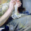 Pierre Auguste Renoir,A Girl Crocheting,art prints,Vintage art,canvas wall art,famous art prints,V6583