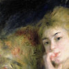 Pierre Auguste Renoir,Young Woman Seated,art prints,Vintage art,canvas wall art,famous art prints,V6630