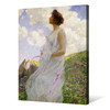 George Hitchcock,Calypso, An elegant woman in a white dress,large wall art,framed wall art,canvas wall art,large canvas,M5794