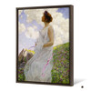 George Hitchcock,Calypso, An elegant woman in a white dress,large wall art,framed wall art,canvas wall art,large canvas,M5794