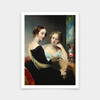 Thomas Sully,Portrait of the McEuen sisters,art prints,Vintage art,canvas wall art,famous art prints,V6797