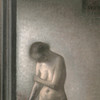 Vilhelm Hammershoi,Standing Female Nude, 1909,art prints,Vintage art,canvas wall art,famous art prints,V6817