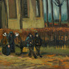 Vincent van Gogh,Congregation Leaving the Reformed Church in Nuenen,art prints,Vintage art,canvas wall art,famous art prints,V6824