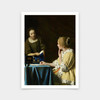 Johanes Vermeer,Mistress and Maid,art prints,Vintage art,canvas wall art,famous art prints,q525