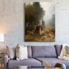 Constant Troyon,going To Market On A Misty Morning,large wall art,framed wall art,canvas wall art,large canvas,M5526