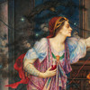 Evelyn De Morgan,Queen Eleanor and the Fair Rosamund,art prints,Vintage art,canvas wall art,famous art prints,q444