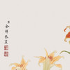 Yu Zhi,Lilies and butterflies,Chinese painting,art prints,Vintage art,canvas wall art,famous art prints,V6929