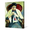 August Macke,Woman Sewing,large wall art,framed wall art,canvas wall art,large canvas,M5376
