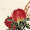Qi Baishi,Peaches and birds,Chinese print,japanese print,art prints,Vintage art,canvas wall art,famous art prints,vertical narrow,V7503