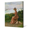 Alfred Stevens,By the sea,large wall art,framed wall art,canvas wall art,large canvas,M5271