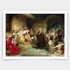 Emanuel Gottlieb Leutze,Columbus Before the Queen,art prints,Vintage art,canvas wall art,famous art prints,V3627