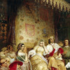 Emanuel Gottlieb Leutze,Columbus Before the Queen,art prints,Vintage art,canvas wall art,famous art prints,V3627