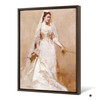 Abbott Handerson Thayer,A Bride,Portrait of the bride in wedding dress,large wall art,framed wall art,canvas wall art,large canvas,M5216