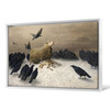 August Friedrich Schenck,Anguish,Sad Ewe,Sheep And Crow,Canvas Print,Canvas Art,Canvas Wall Art,Large Wall Art,Framed Wall Art,P1572