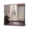 Vilhelm Hammershoi,Interior from Strandgade with Sunlight on the Floor,canvas print,canvas art,canvas wall art,large wall art,framed,p2793