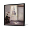 Vilhelm Hammershoi,Interior from Strandgade with Sunlight on the Floor,canvas print,canvas art,canvas wall art,large wall art,framed,p2793