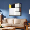 Piet Mondrian,Tableau,yellow black blue red and grey,canvas print,canvas art,canvas wall art,large wall art,framed wall art,p2766