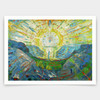 Edvard Munch,The Sun,Sunrise scenery on the sea,art prints,Vintage art,canvas wall art,famous art prints,V3574