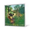 Henri Rousseau,Fight between a Tiger and a Buffalo,Tropical jungle,canvas print,canvas art,canvas wall art,large wall art,framed art,p2714