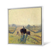 Elioth Gruner,Frosty sunrise,Meadow cow scenery,canvas print,canvas art,canvas wall art,large wall art,framed wall art,p2665