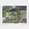 Flowers and trees in Chinese courtyard,Garden canvas,art prints,Vintage art,canvas wall art,famous art prints,V3732
