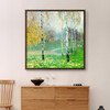 Alois Kalvoda,Birch Trees,Green grass woods landscape,canvas print,canvas art,canvas wall art,large wall art,framed wall art,p2599