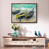 Claude Monet,Three Fishing Boats,Seaside pier,canvas print,canvas art,canvas wall art,large wall art,framed wall art,p909