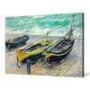 Claude Monet,Three Fishing Boats,Seaside pier,canvas print,canvas art,canvas wall art,large wall art,framed wall art,p909