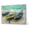 Claude Monet,Three Fishing Boats,Seaside pier,canvas print,canvas art,canvas wall art,large wall art,framed wall art,p909