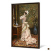 Rougeron Jules James,toilette,Woman dressing up in the mirror,canvas print,canvas art,canvas wall art,large wall art,framed wall art,p2564
