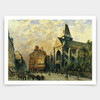 Frank Myers Boggs,Street Scene behind the Saint Medard Church, Paris,art prints,Vintage art,canvas wall art,famous art prints,V3761
