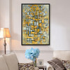 Piet Mondrian,Tableau no 1,Yellow abstract art,canvas print,canvas art,canvas wall art,large wall art,framed wall art,p2560