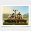 George Caleb Bingham,The Jolly Flatboatmen,art prints,Vintage art,canvas wall art,famous art prints,V3852