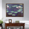 Claude Monet,Pink Water Lilies,Purple Water Lily,Water Lily Pond,Canvas Print,Canvas Art,Canvas Wall Art,Large Wall Art,Framed Wall Art,P867