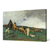 Giuseppe Raggio, Pasture In The Mountains,Grazing Sheep,Canvas Print,Canvas Art,Canvas Wall Art,Large Wall Art,Framed Wall Art,P1720